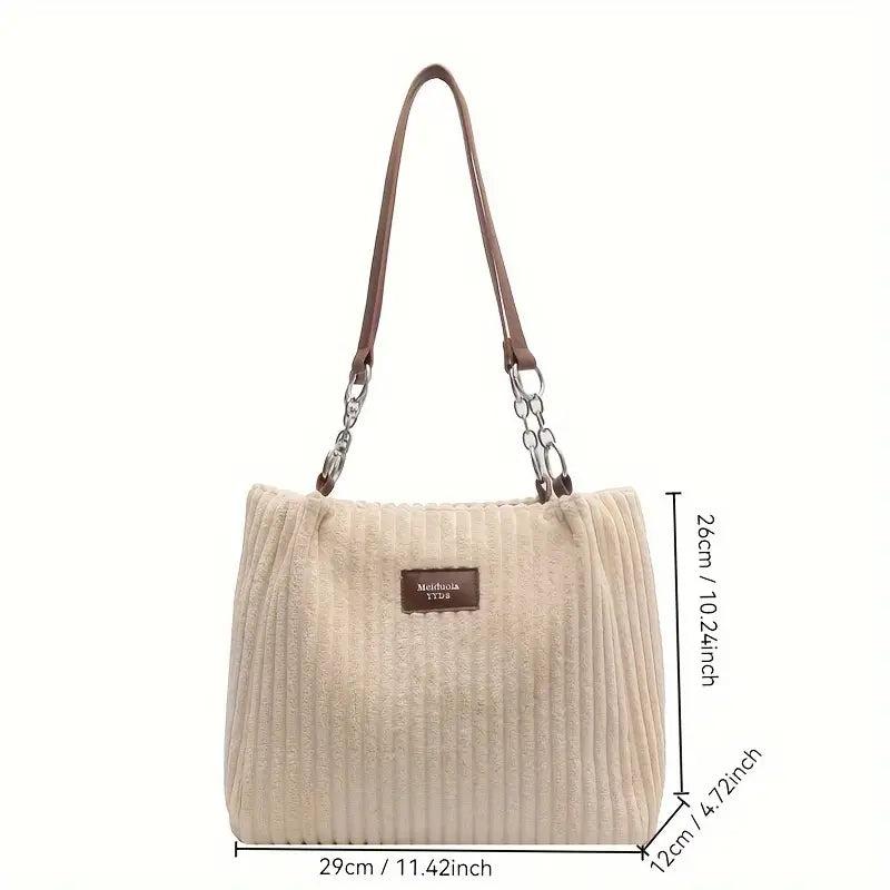 Trendy Cord Tote Bag für Frauen