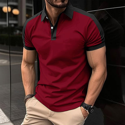 Herren Kurzarm Geschäftshemd Sommerliches Casual Poloshirt