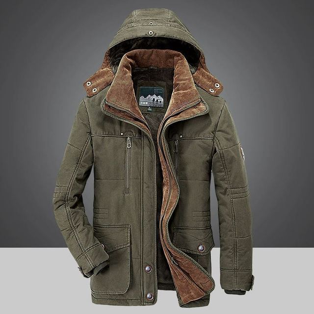 Thermo Herren Winterparka mit mehreren Taschen