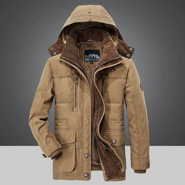 Thermo Herren Winterparka mit mehreren Taschen