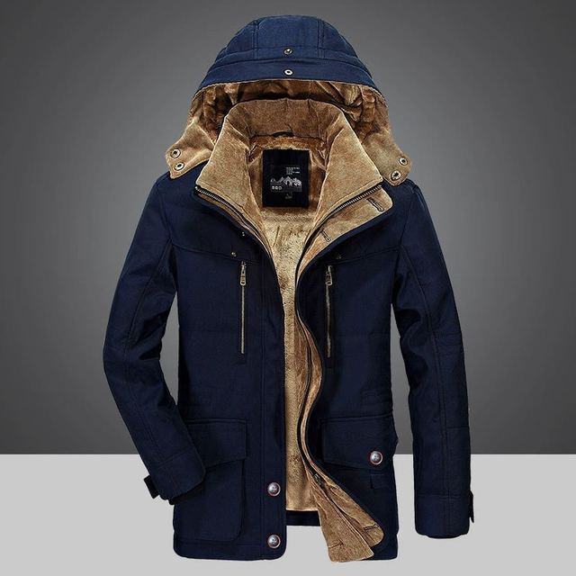 Thermo Herren Winterparka mit mehreren Taschen