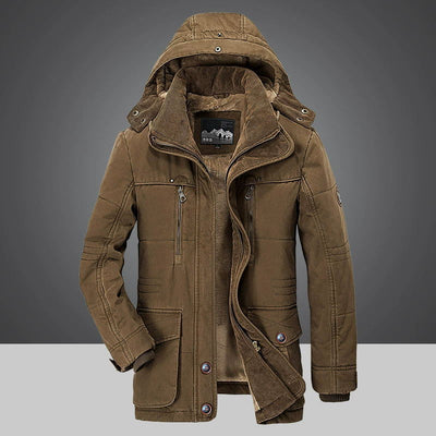 Thermo Herren Winterparka mit mehreren Taschen