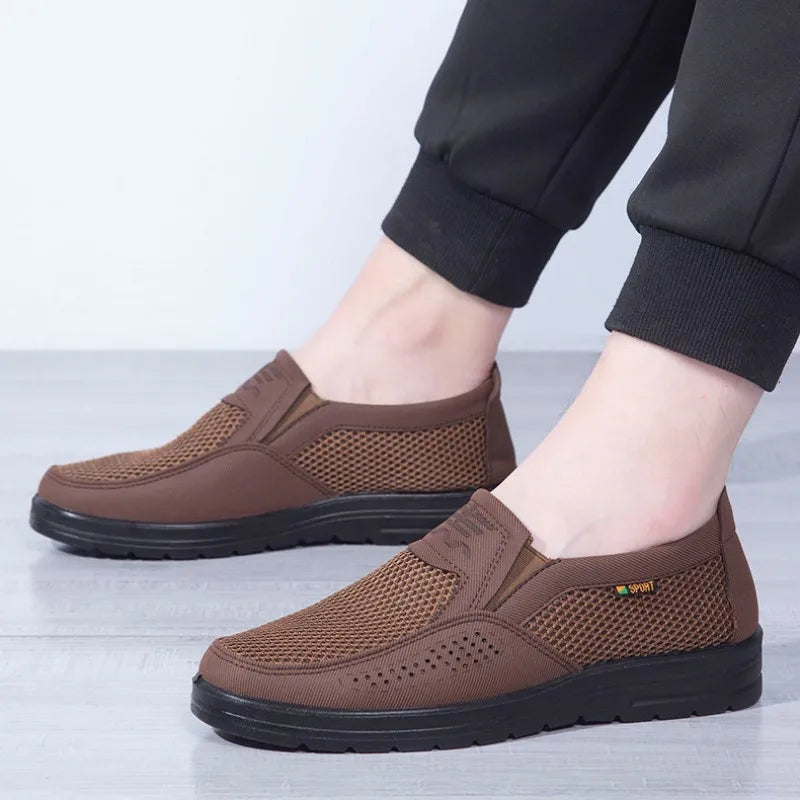 Atmungsaktive Herren Leder Loafer