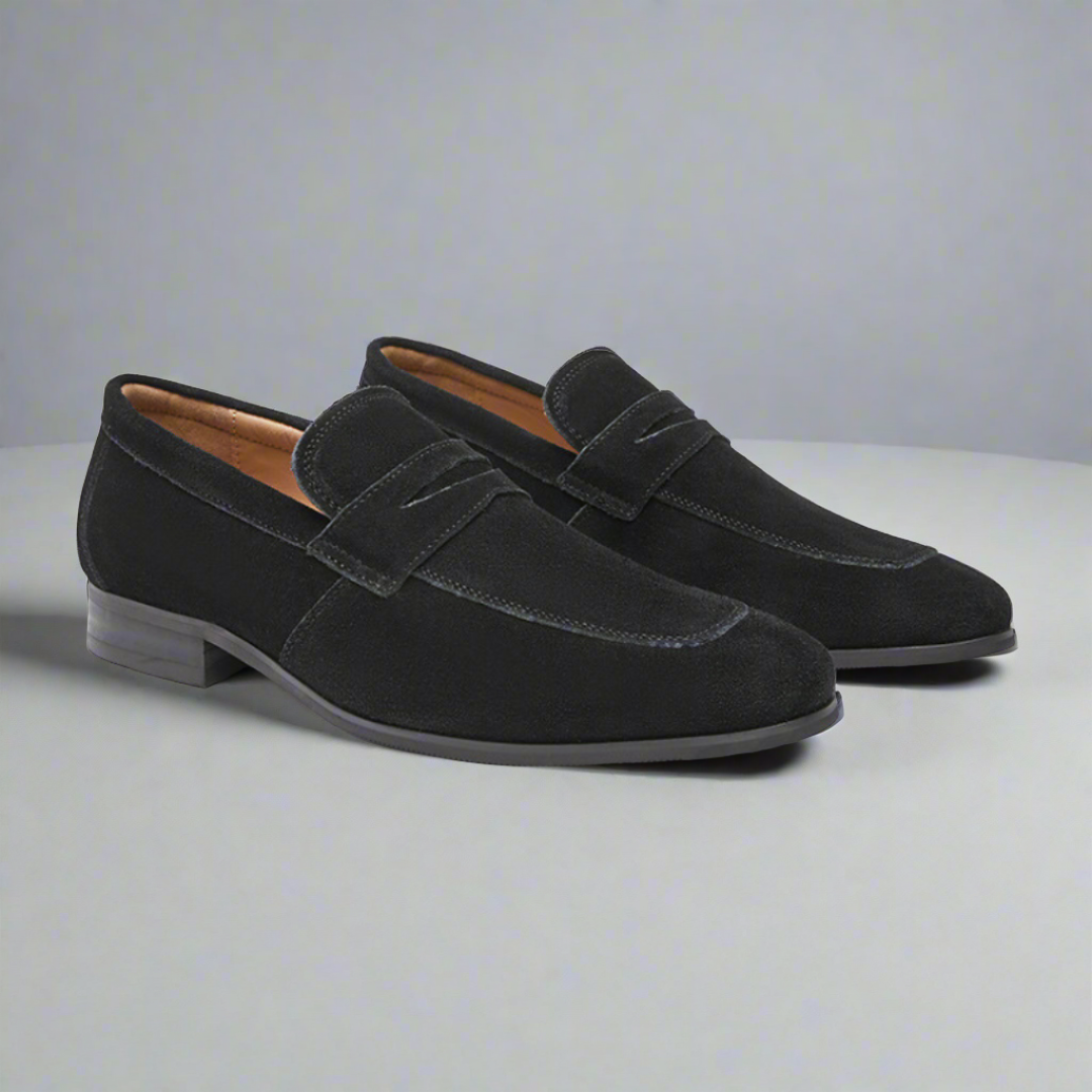 Elegante Herren Loafers mit Wildlederriemen