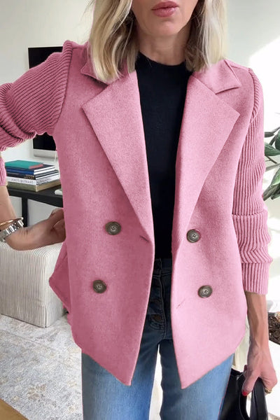 Eleganter Blazer mit gestrickten Ärmeln