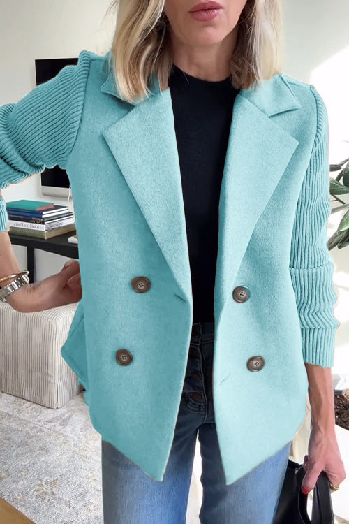 Eleganter Blazer mit gestrickten Ärmeln