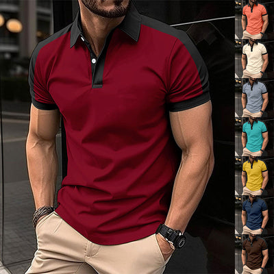 Herren Kurzarm Geschäftshemd Sommerliches Casual Poloshirt