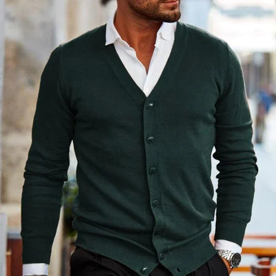 Baumwoll-Herren-Cardigan im Casual-Stil