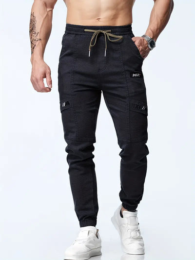 Herren Jogger mit Kordelzug und Stretch-Tapered-Fit