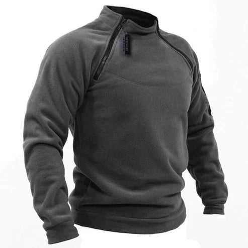 Jomartson - Militärstil Fleece-Pullover