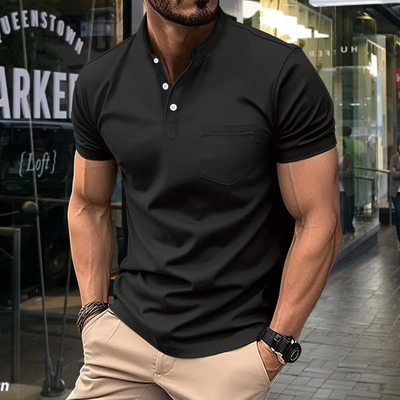 Eleganter Herren Polo mit Halbkragen