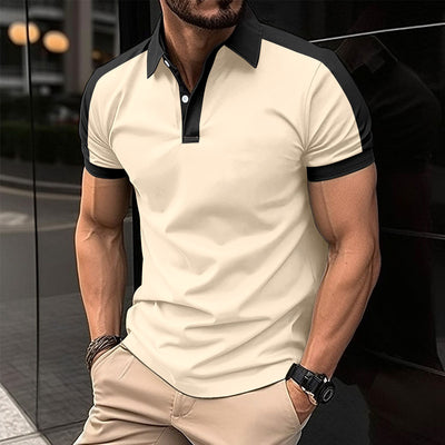 Herren Kurzarm Geschäftshemd Sommerliches Casual Poloshirt