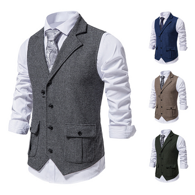 Elegante Herren Weste mit Seitentaschen