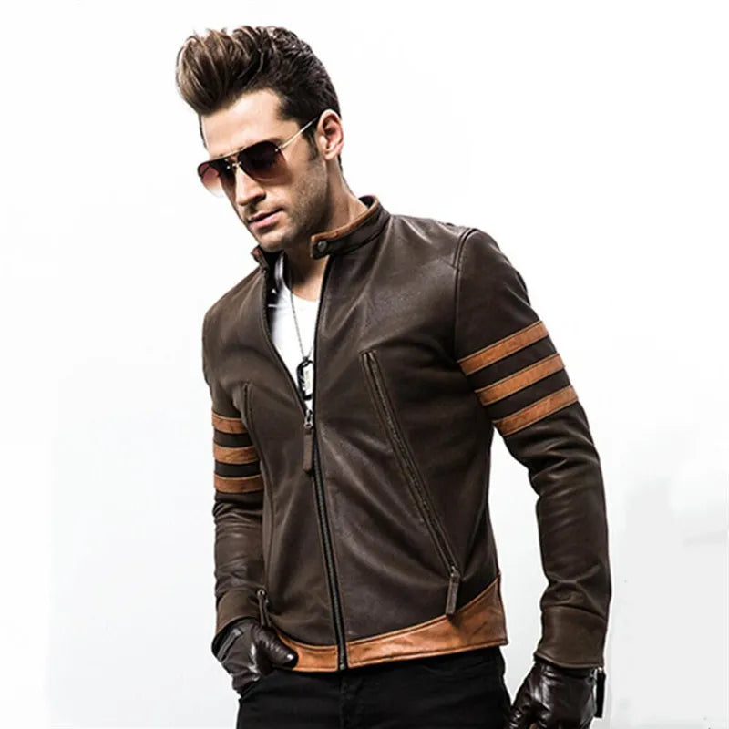 Elegante Herren Lederjacke im einzigartigen Design