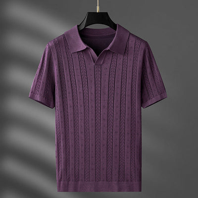 Elegantes Herren-Poloshirt aus hochwertigem Strickgewebe