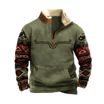 Herren Warmer Reißverschluss-Pullover