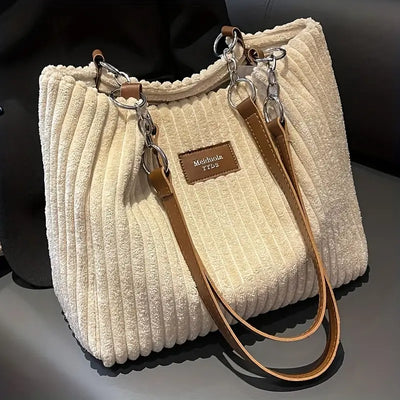 Trendy Cord Tote Bag für Frauen