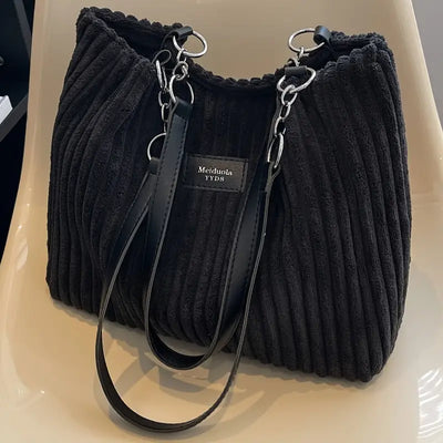 Trendy Cord Tote Bag für Frauen