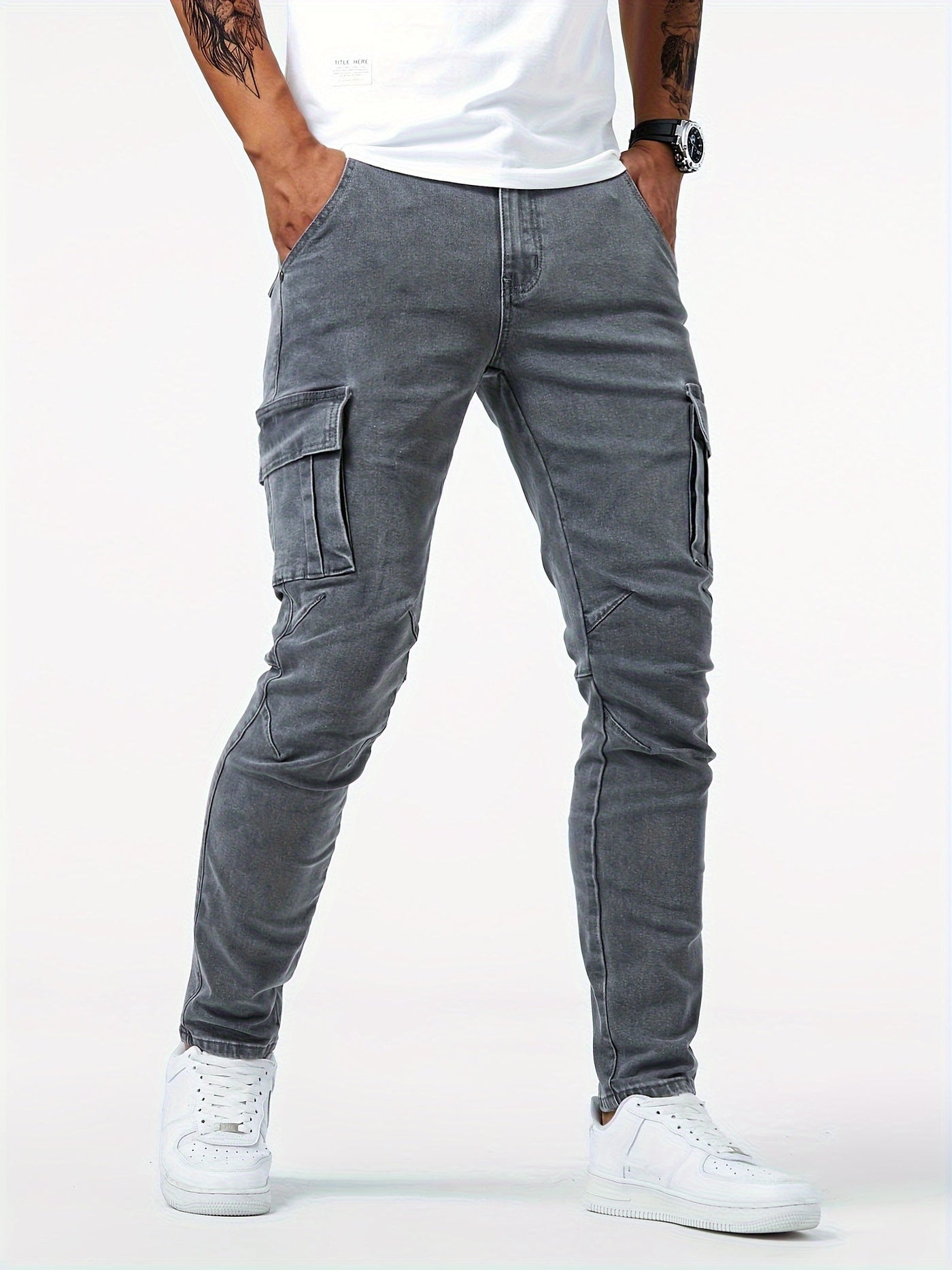 Funktionale & Stylische Herren Cargo Stretch-Hose