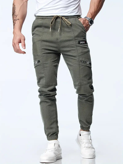 Herren Jogger mit Kordelzug und Stretch-Tapered-Fit