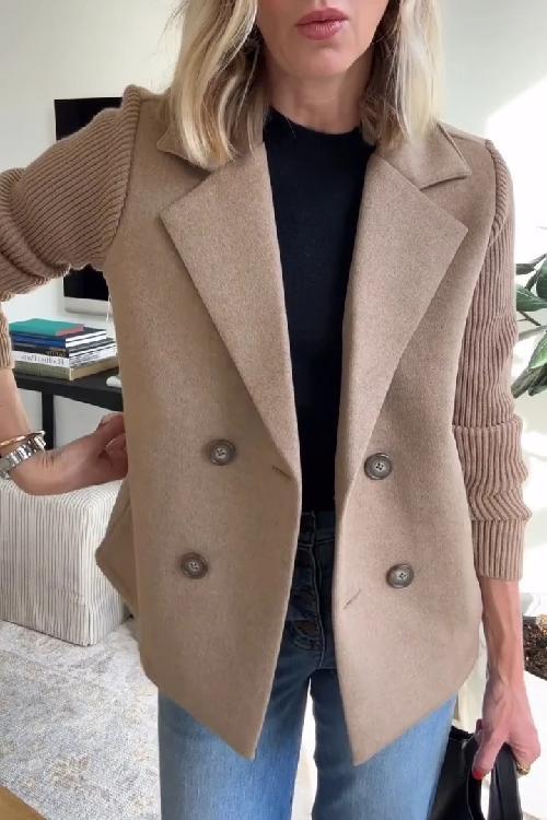 Eleganter Blazer mit gestrickten Ärmeln